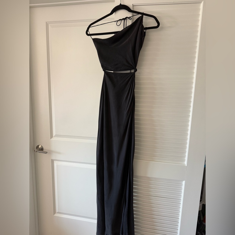 For Love And Lemons Black One-Shoulder Gown